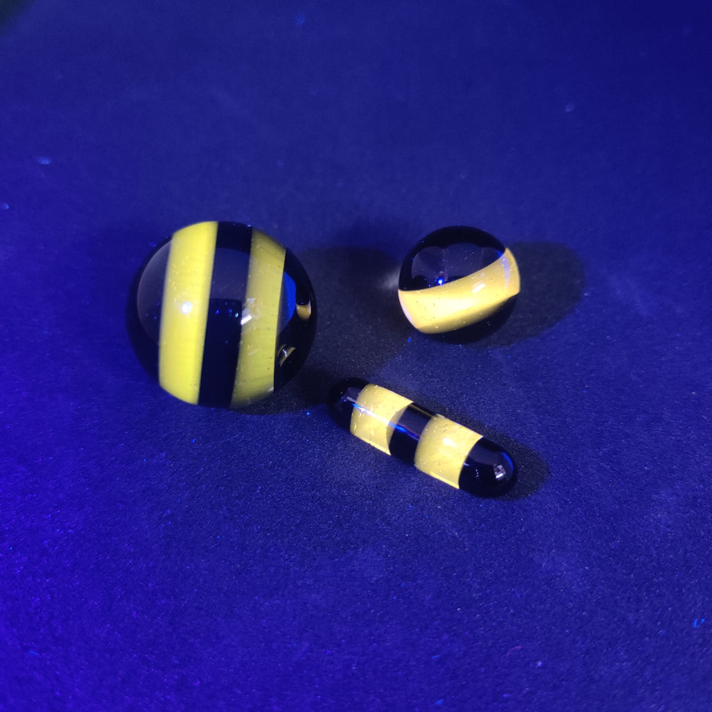 UV Reactive Slurper Set - Glass Charlie