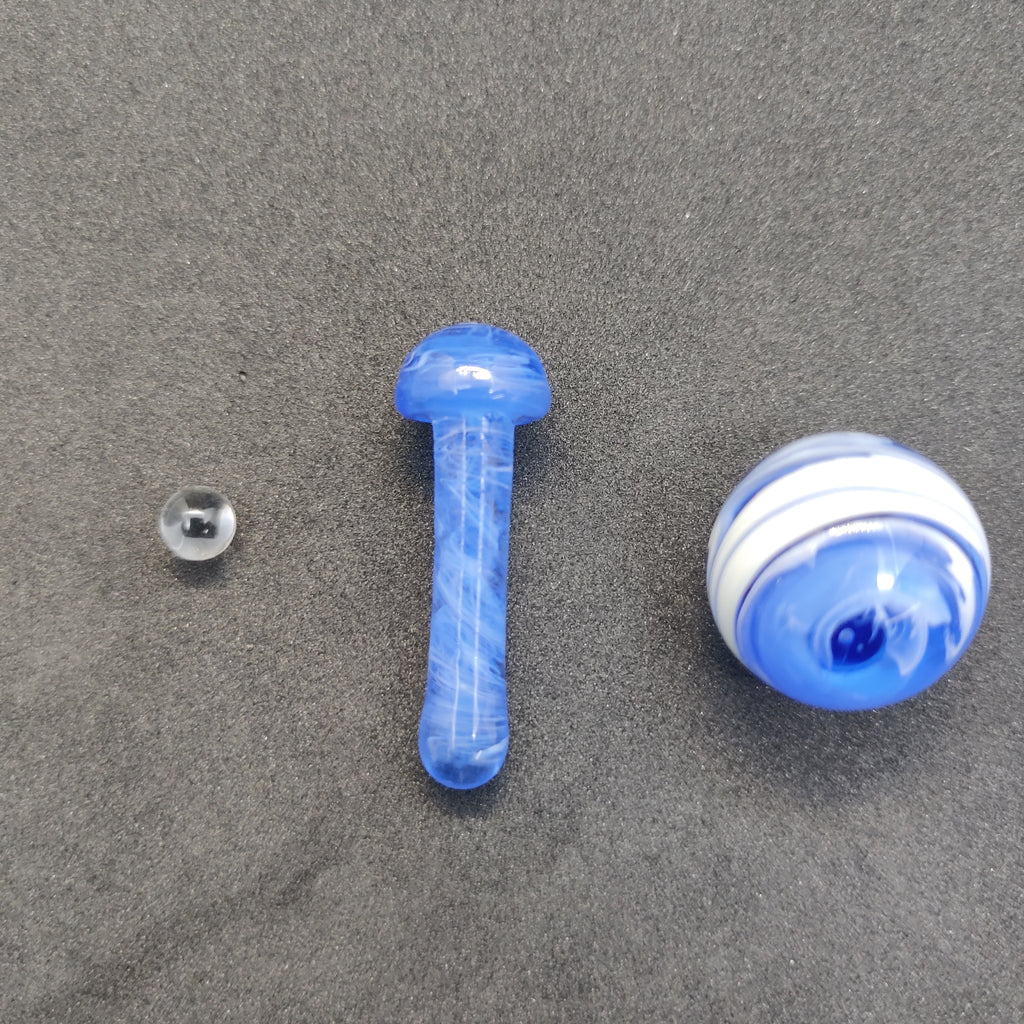 Glass Mushroom Slurper Set