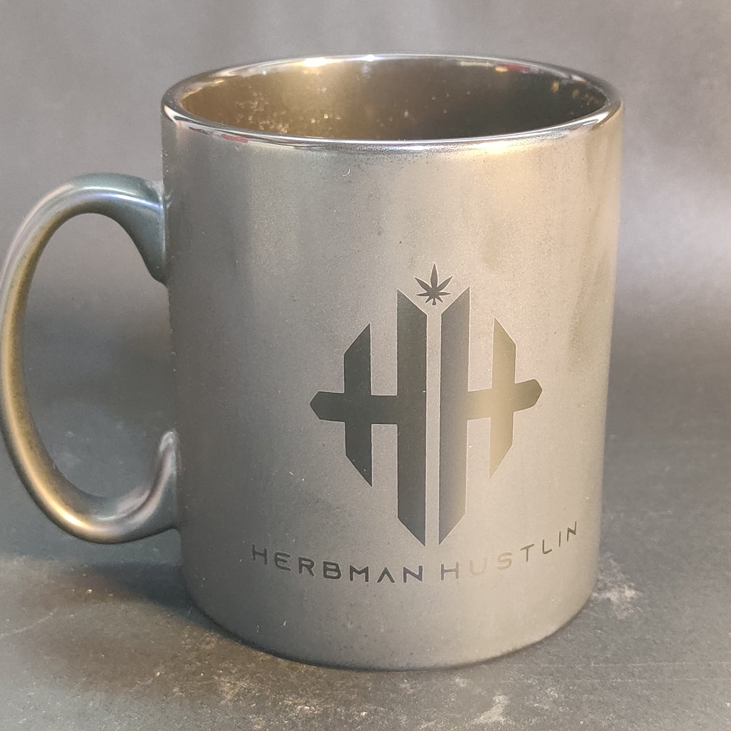 Black Monogram / Script Herbman Hustlin Mug