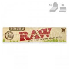 RAW Organic Hemp KingSize Slim Natural Rolling Papers (32/Papers, 50/Box)