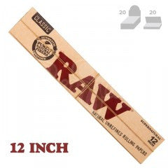 RAW Classic SuperNatural 12 Inch Rolling Papers (20/Papers, 20/Box)