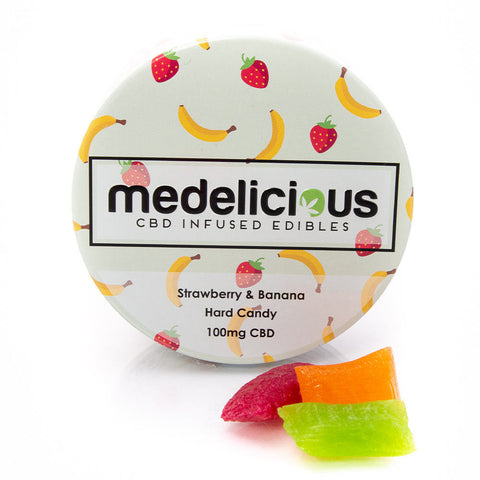 Strawnana 100mg CBD Infused Hard Candy Sweets