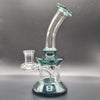 6" Glass Dab Rig - Dichroic Marble - Teal