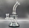 6" Glass Dab Rig - Dichroic Marble - Grey