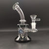 6" Glass Dab Rig - Dichroic Marble - Grey