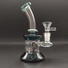 6" Glass Dab Rig - Dichroic Marble - Teal