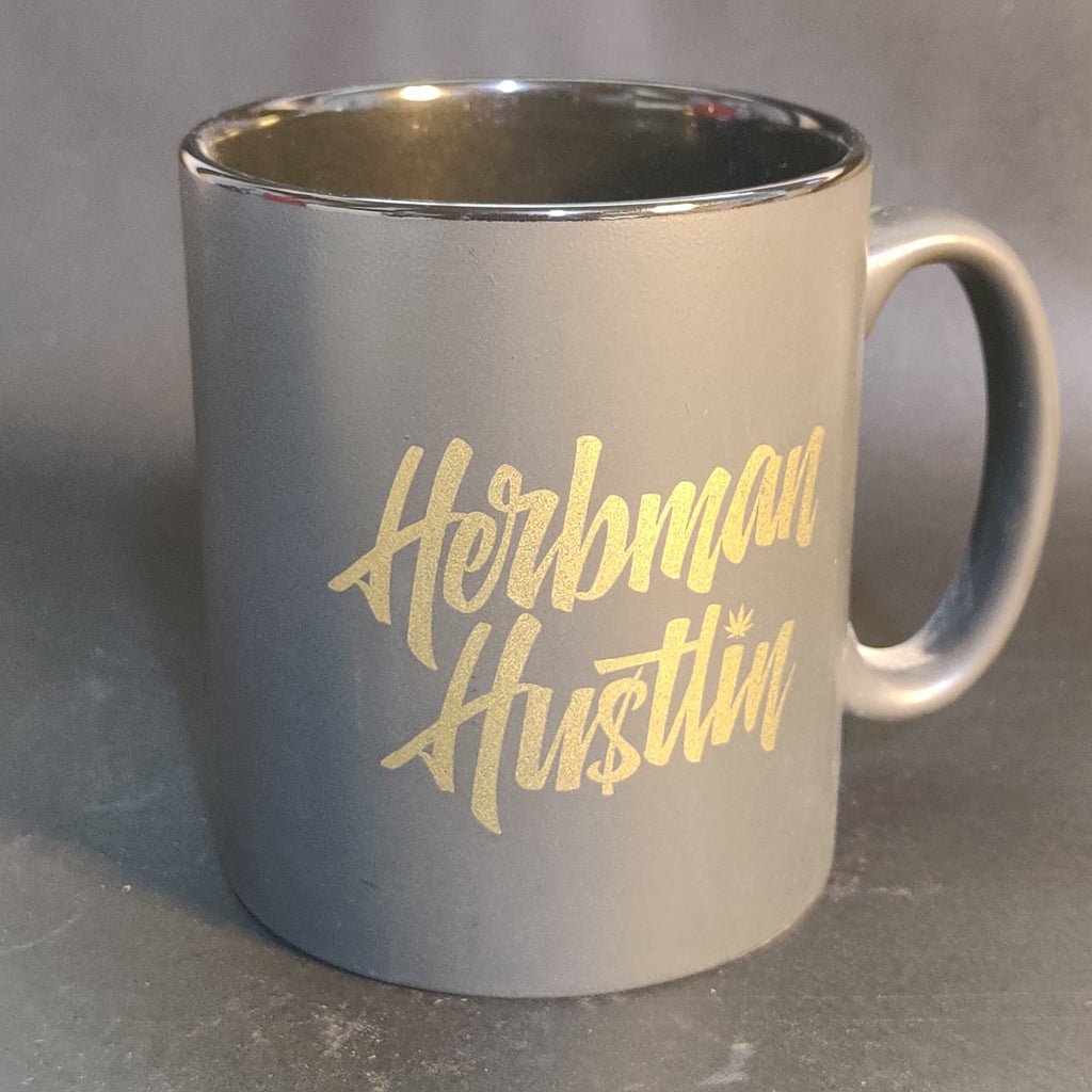 Gold Monogram / Script Herbman Hustlin Mug