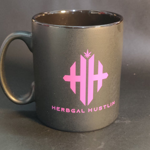 Pink Monogram / Script Herbgal Hustlin Mug