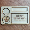 Wooden Rolling Tray 20cm X 13cm - 4 Compartment