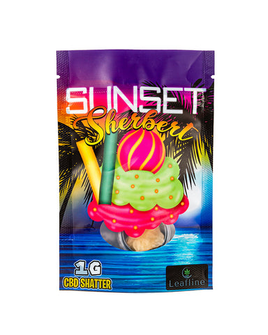 Sunset Sherbert 1g (Gram) - 99.5% CBD Shatter