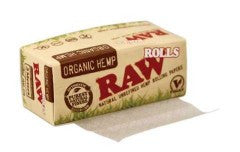 RAW Organic Hemp Natural Rolling Paper Rolls (5 Metre, 24/Box)
