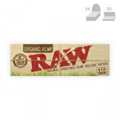 RAW Organic Hemp 1 1/4 Natural Rolling Papers (32/Papers, 24/Box)