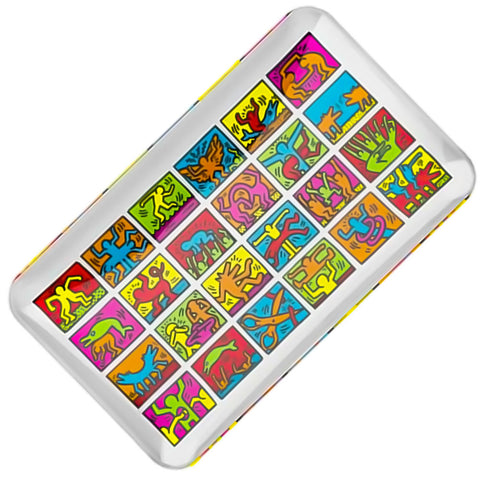 Multi Colour Glass Rolling Tray by Keith Haring Glass