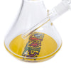 Yellow Keith Haring Glass Water Pipe