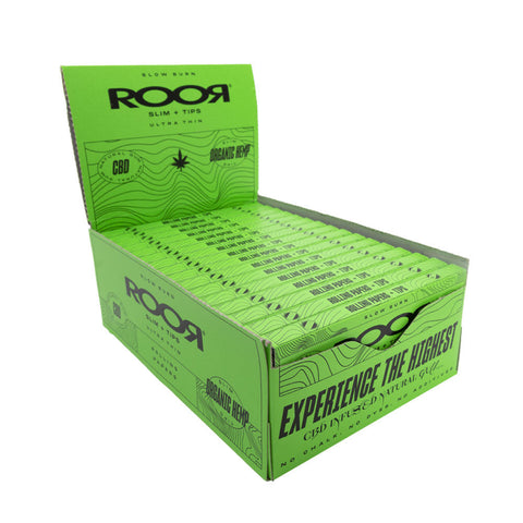 Roor CBD Gum Organic Hemp King Size Slim Papers & Tips
