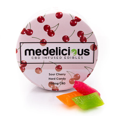 Sour Cherry 100mg CBD Infused Hard Candy Sweets