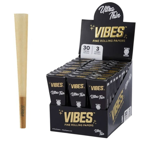 Kingsize Cones Coffin Pack - Ultra Thin (Black) - Vibes Rolling Papers