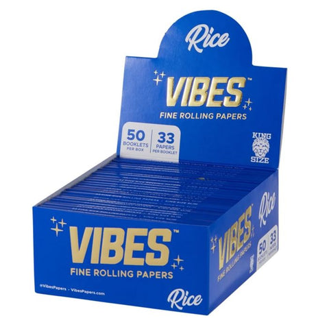 Vibes Rolling Papers – King Size Slim Rice (Blue)